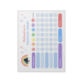 Bloc-note Notes musicales pour la pratique du piano Rainbow  (Tourné)