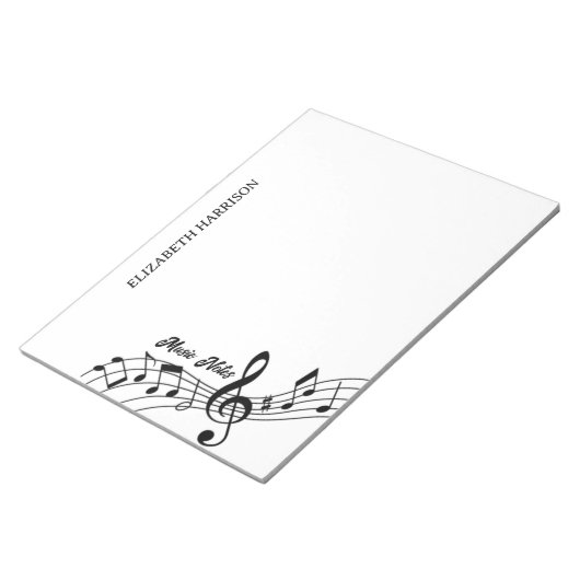 Bloc-note Notes musicales pour l'enseignant Treble Clef Note (Incliné)
