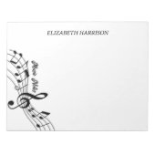 Bloc-note Notes musicales pour l'enseignant Treble Clef Note (Devant)