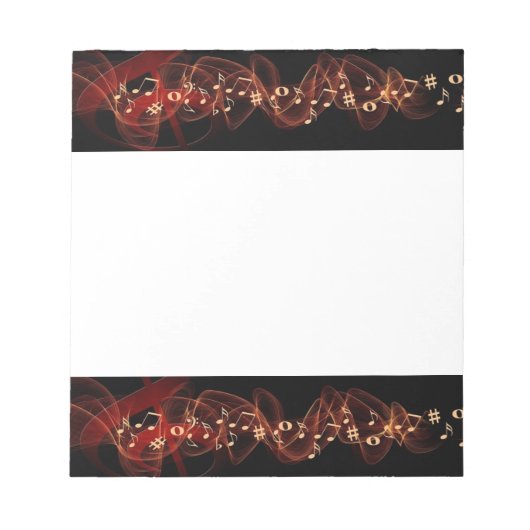 Bloc-note Notes musicales sur (Devant)