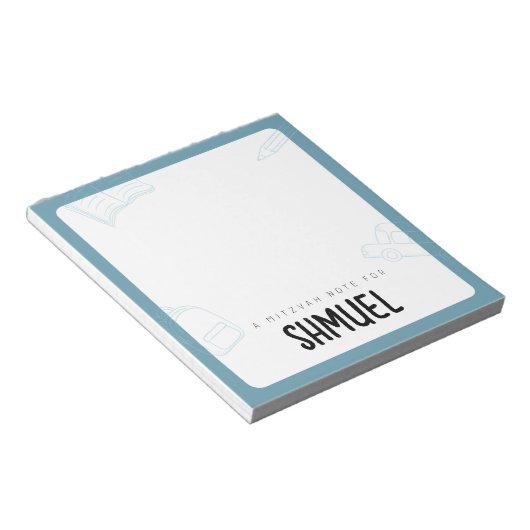 Bloc-note Notes personnalisées de Mitzvah (Incliné)