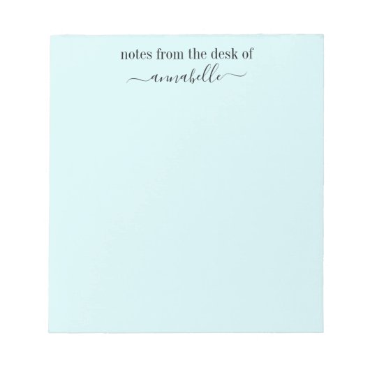 Bloc-note Notes personnalisées du bureau de (Devant)