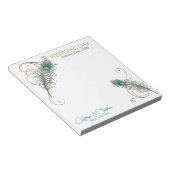 Bloc-note Notes personnalisées du Mariage Peacock pour le We (Incliné)