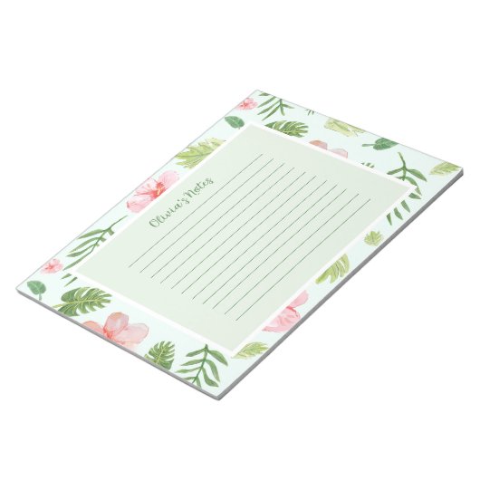 Bloc-note Notes personnelles florales (Incliné)