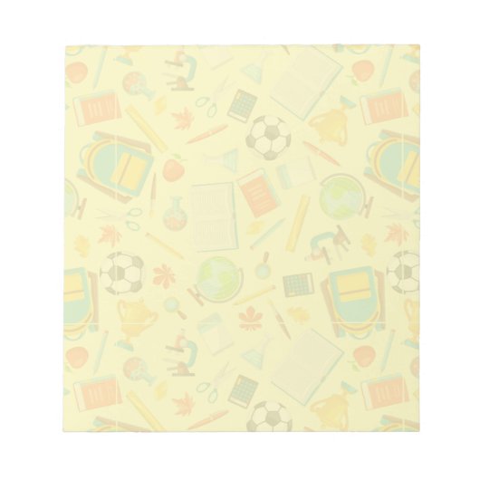 Bloc-note Notes post-it du Motif de l'approvisionnement scol (Devant)