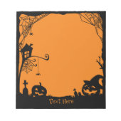 Bloc-note Notes Post-it Halloween noir orange (Devant)