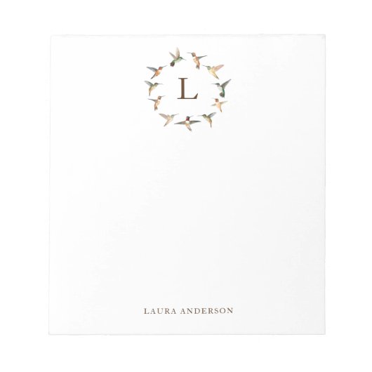 Bloc-note Notes post-it Monogram Hummingbird (Devant)