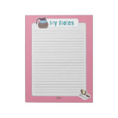 Bloc-note Notes pour mon café rose (Tourné)