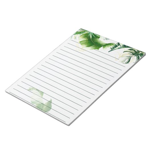 Bloc-note Notes quotidiennes (Pad) avec un design tropical (Incliné)