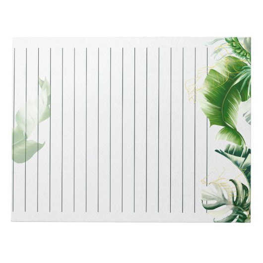 Bloc-note Notes quotidiennes (Pad) avec un design tropical (Devant)