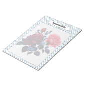 Bloc-note Notes Roses rose et bleu (Incliné)