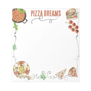 Bloc-note Notes sur les rêves de pizza