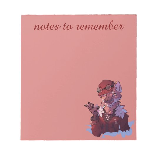 Bloc-note Notes to remember, renard, Fox (Devant)