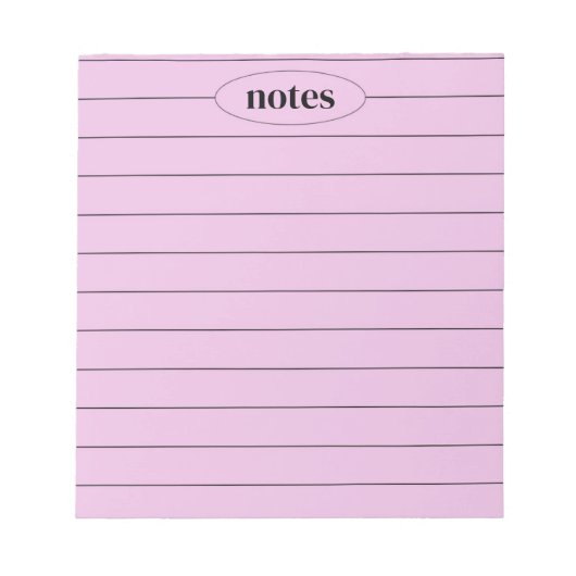 Bloc-note Notes violettes Papier à lettres élégant et modern (Devant)