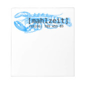 Bloc-note Notizkarten für Restaurants (Devant)