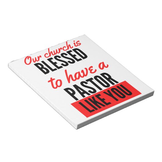Bloc-note Notre Église Est Heureuse D'Avoir Un Pasteur Comme (Incliné)