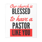 Bloc-note Notre Église Est Heureuse D'Avoir Un Pasteur Comme (Devant)
