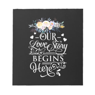 Bloc-note Notre histoire d'amour commence ici
