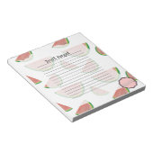 Bloc-note N'oubliez pas, Kawaii Watermelon (Incliné)