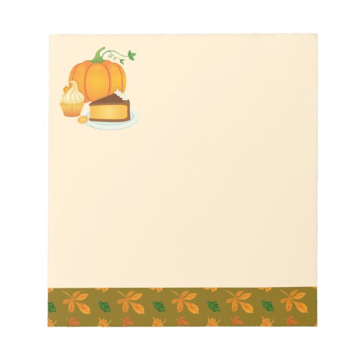 Bloc-note Nourriture d'automne et feuilles d'automne (Devant)