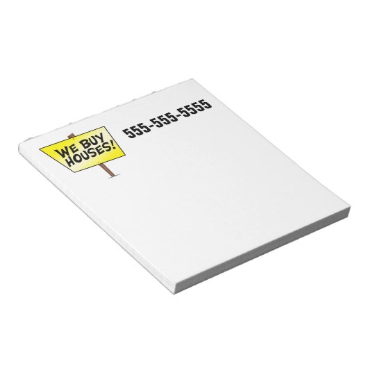 Bloc-note Nous achetons des maisons (Incliné)