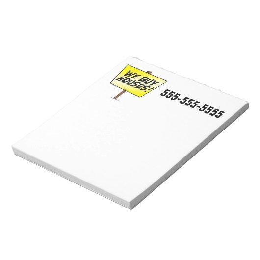 Bloc-note Nous achetons des maisons (Tourné)