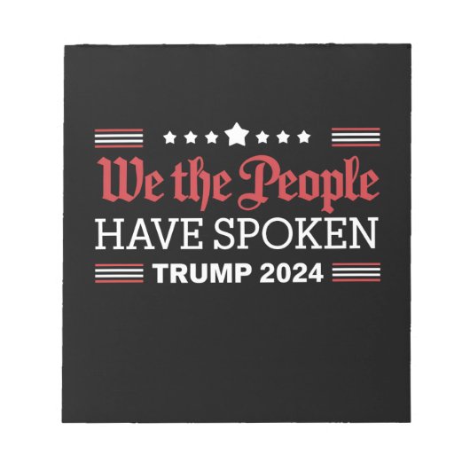 Bloc-note Nous Le Peuple Avons Parlé Trump 2024 (Devant)