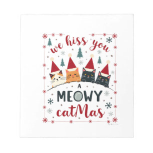 Bloc-note Nous vous sifflons un joyeux Catmas drôle de chat