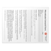 Bloc-note * Nouveau* Salon Spa microbladeconsent formulaire  (Devant)