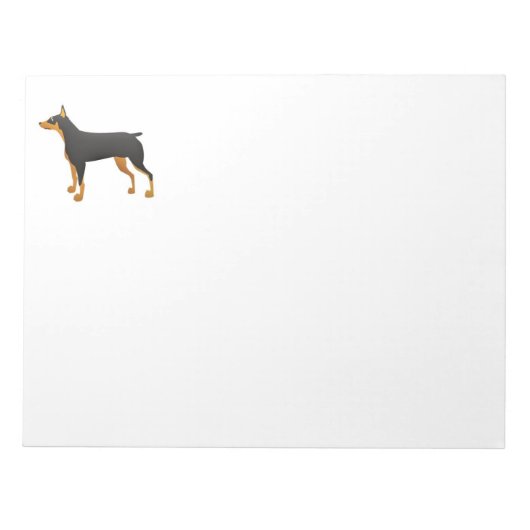 Bloc-note nouveau toc dobie noir et rouge (Devant)