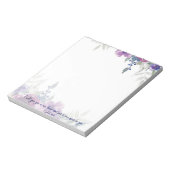 Bloc-note Nouvelle écriture de cœur aquarelle florale (Tourné)