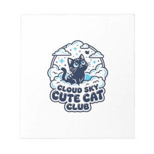Bloc-note Nuage Ciel Mignon Chat Amoureux de Chats T-Shirt A