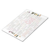 Bloc-note Nuage de mots pour les 10 premiers versets de la B (Incliné)