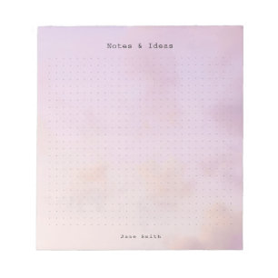 Bloc-note Nuages de rêve personnalisés, grille esthétique pa