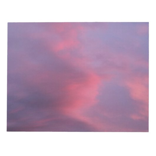 Bloc-note Nuages roses bleus (Devant)