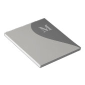 Bloc-note Nuances de gris avec monogramme (Incliné)