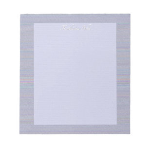 Bloc-note Nuances de rayure horizontale lavande aspect textu