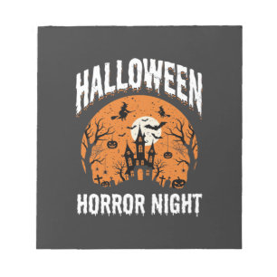 Bloc-note Nuit d'Horreur d'Halloween Château Hanté Vintage