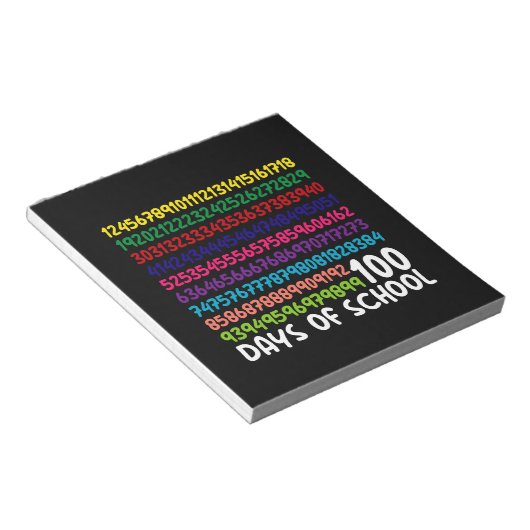 Bloc-note Numéros mathématiques 100e Jour de l'école Enseign (Incliné)