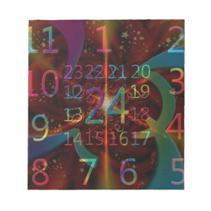 Bloc-note Numéros psychadéliques motif, design fascinant