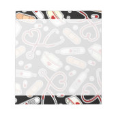 Bloc-note Nurse Love Print Black Background (Devant)