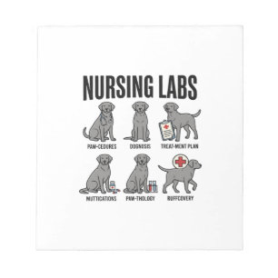 Bloc-note Nursing Labs Dog Medical Pun Vector Shirt Design_1