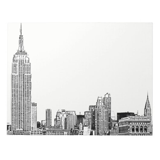 Bloc-note NYC Skyline Etched 01 (Devant)