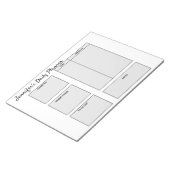 Bloc-note objectifs simples du planificateur quotidien pour  (Incliné)