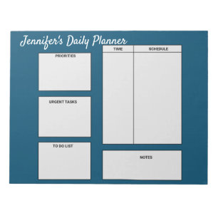 Bloc-note objectifs simples du planificateur quotidien pour