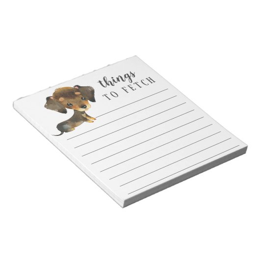 Bloc-note Objets Dachshund à récupérer (Incliné)