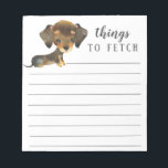 Bloc-note Objets Dachshund à récupérer<br><div class="desc">Adorable Dachshund choses à récupérer bloc-notes avec des lignes. Facile à personnaliser avec votre message. Visitez notre boutique pour voir un large assortiment de races de chiens.</div>