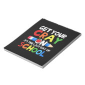 Bloc-note Obtenez Votre Gris Le Dernier Jour De L'École (Tourné)
