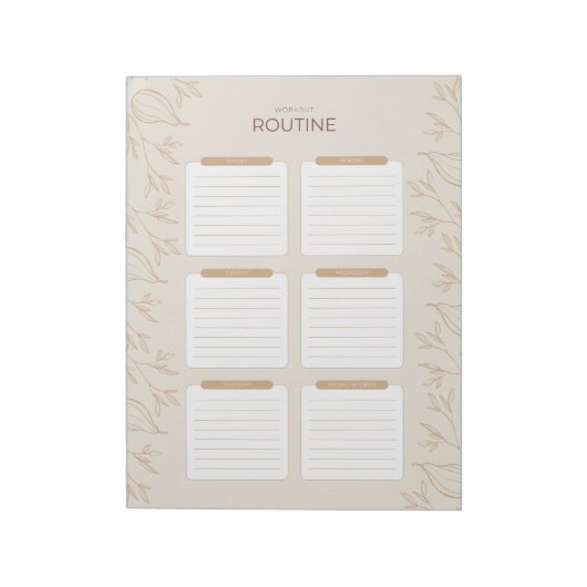 Bloc-note Occupy Jewish Mom's Weekly Workout Routine Planner (Tourné)