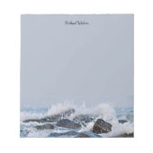 Bloc-note Océan Aquarelle Crashing Vagues Roches Splash (Devant)